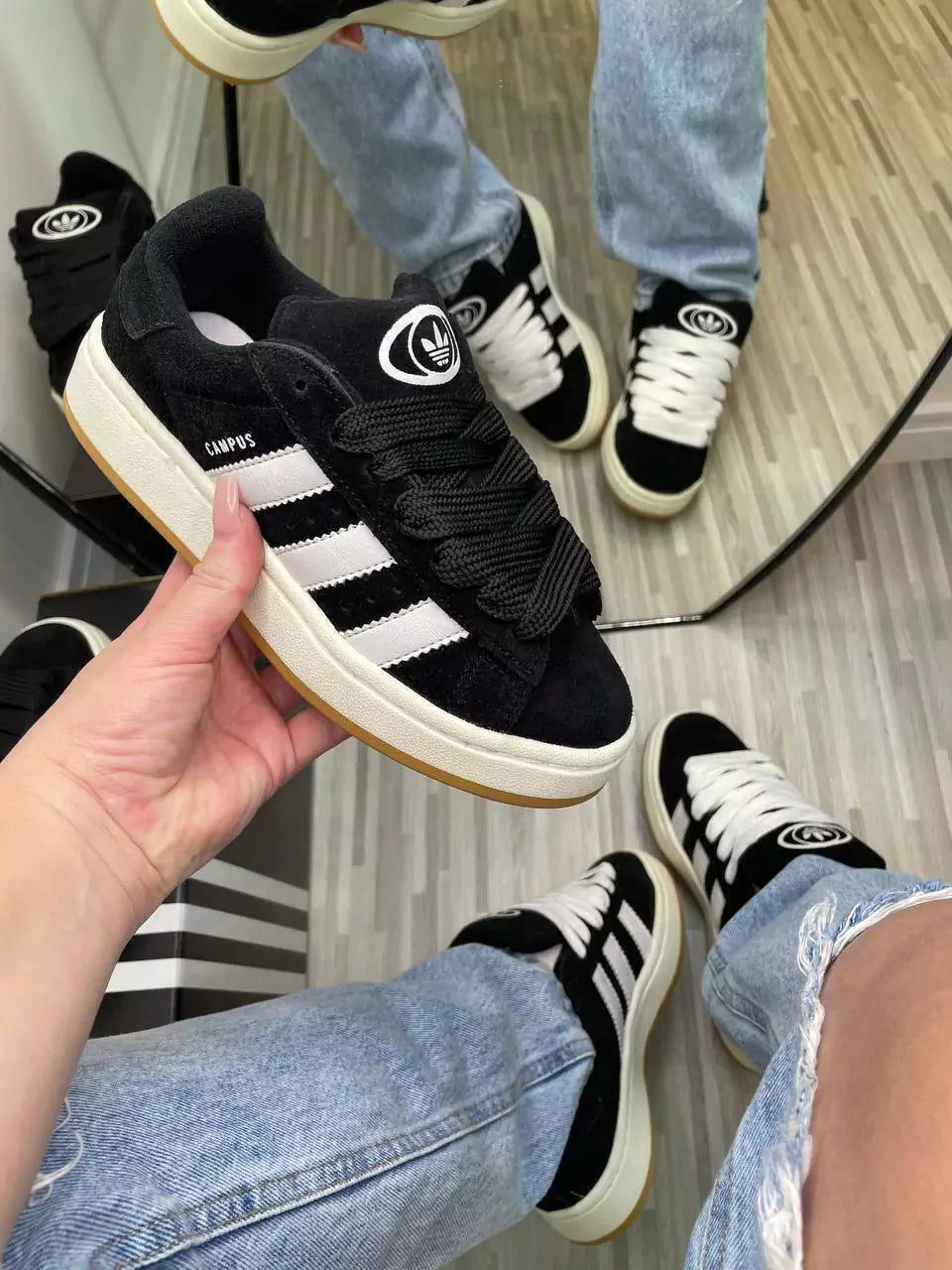 Tênis Adidas Campus Preto e Branco